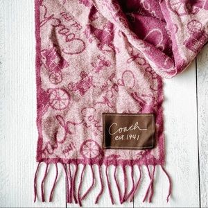 COACH reversal wool & cashmere scarf